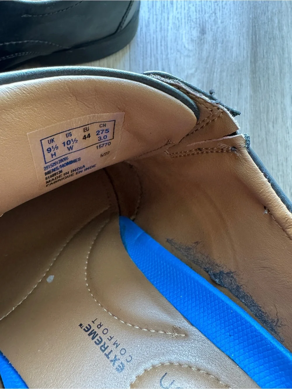 Clarks Black Leather Cap-Toe Derbys